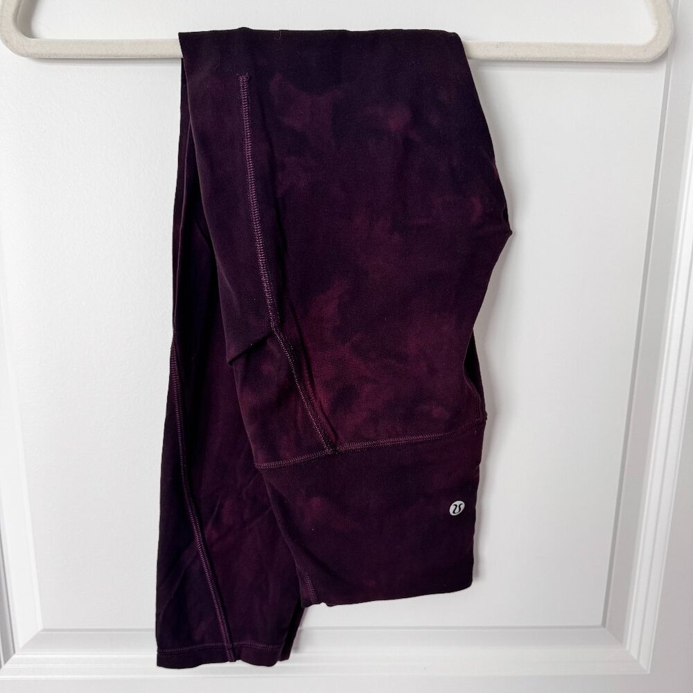 Lululemon Align Leggings with Pockets - Dark Red Diamond Dye (EUC)